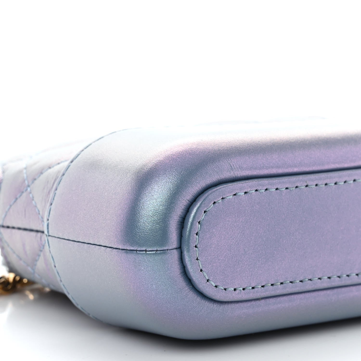 Chanel Iridescent Lambskin Calfskin Quilted Small Gabrielle Clutch With Chain Light Purple 12 of 14
