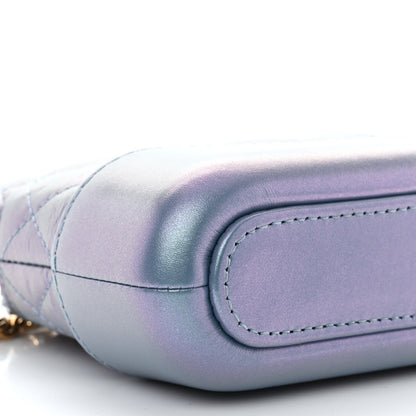 Chanel Iridescent Lambskin Calfskin Quilted Small Gabrielle Clutch With Chain Light Purple 12 of 14