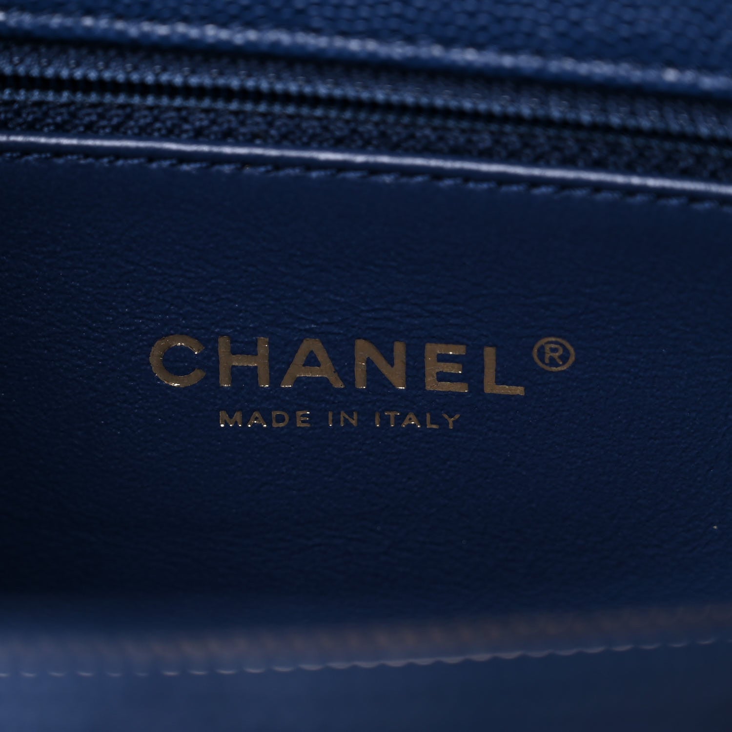 Chanel Caviar Lizard Embossed Quilted Small Coco Handle Flap Dark Blue 6 of 9