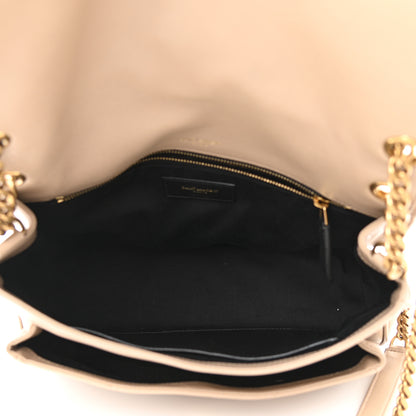 Saint Laurent Lambskin Matelasse Monogram Medium Niki Chain Satchel Dark Beige 5 of 11