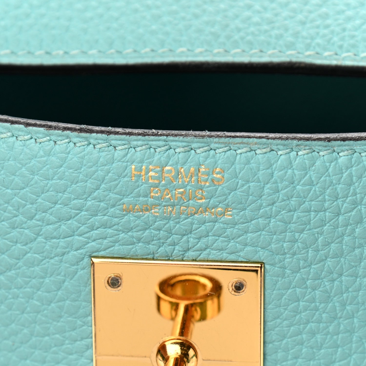 Hermes Togo Kelly Retourne 32 Bleu Atoll 8 of 17