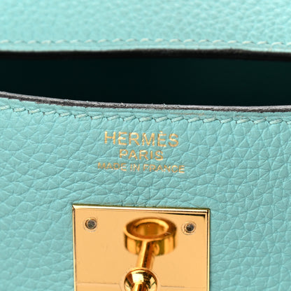 Hermes Togo Kelly Retourne 32 Bleu Atoll 8 of 17
