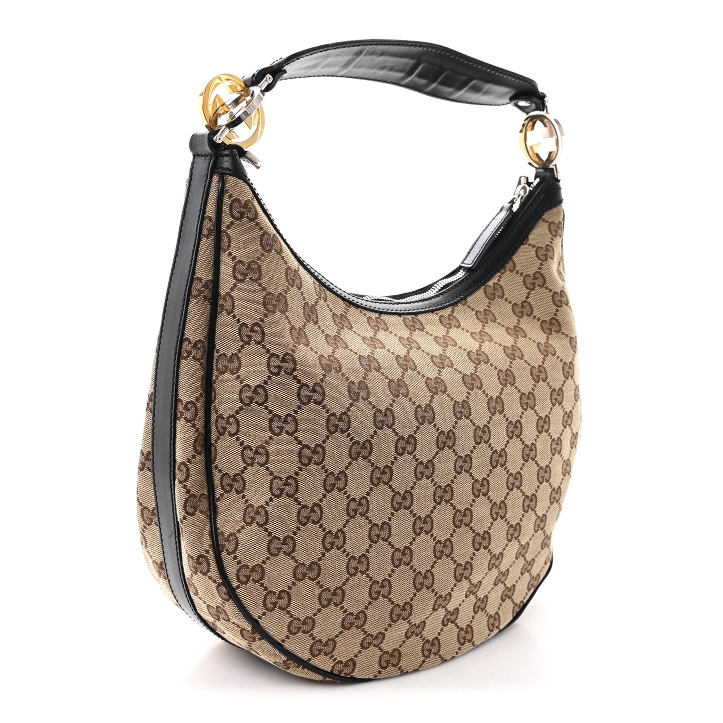 Monogram Medium GG Twins Hobo Black