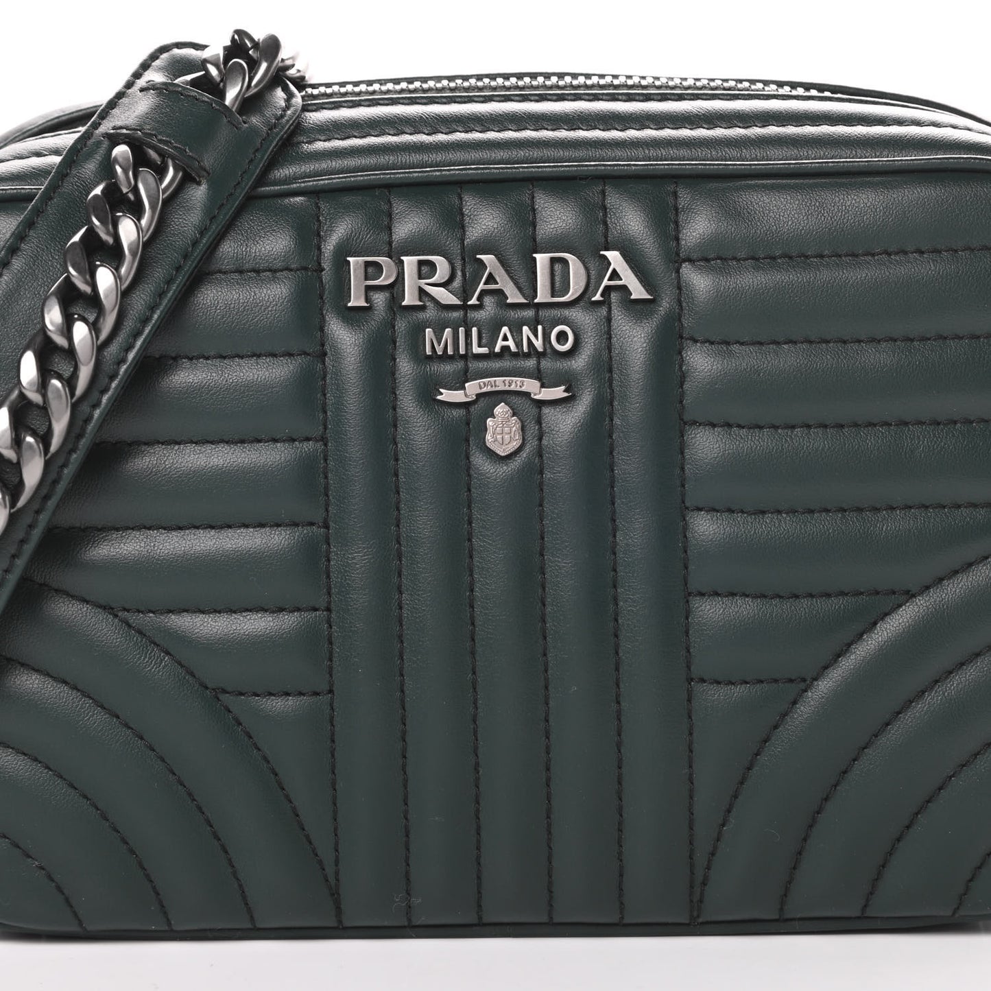Soft Calfskin Diagramme Crossbody Bag Smeraldo