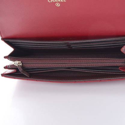 Chanel Lambskin Quilted Trendy CC Large Gusset Flap Wallet Dark Red 5 of 9