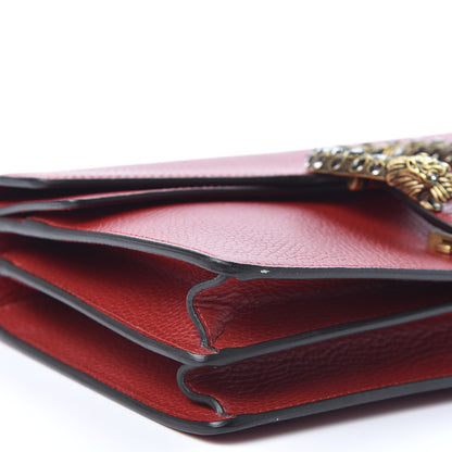 Gucci Dollar Calfskin Swarovski Crystal Small Dionysus Shoulder Bag Hibiscus Red 5 of 11