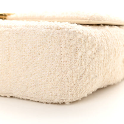 Saint Laurent Boucle Tweed Patchwork Monogram Medium Jamie Baguette Craie 10 of 11