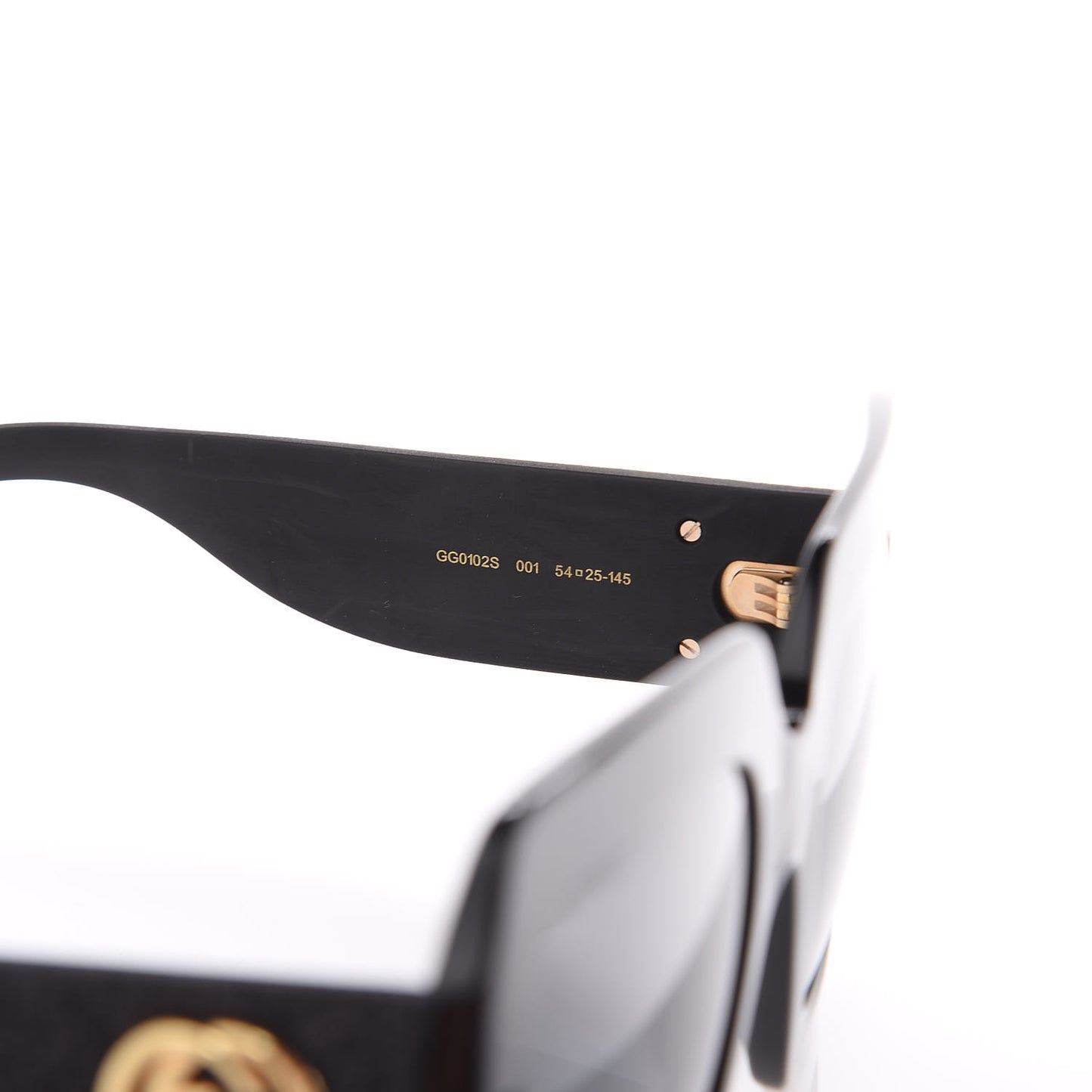 Square Frame Glitter GG0102S Sunglasses Black