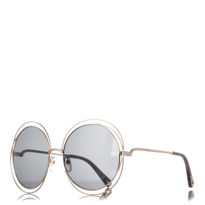 Chloe Oversize Round Carlina Oversized Round Sunglasses CE114S Gold Grey Metallic 1 of 7