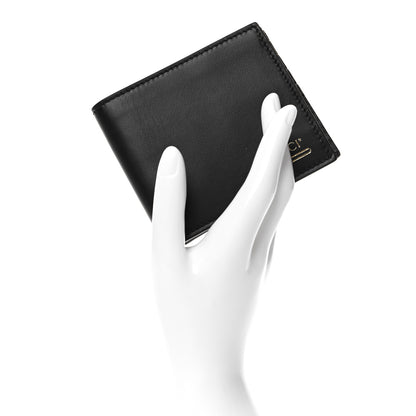 Gucci Plutone Calfskin Logo Bi-Fold Wallet Black 2 of 7