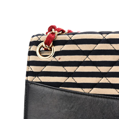 Chanel Jersey Quilted Jumbo Coco Sailor Flap Navy White Red 24 of 24