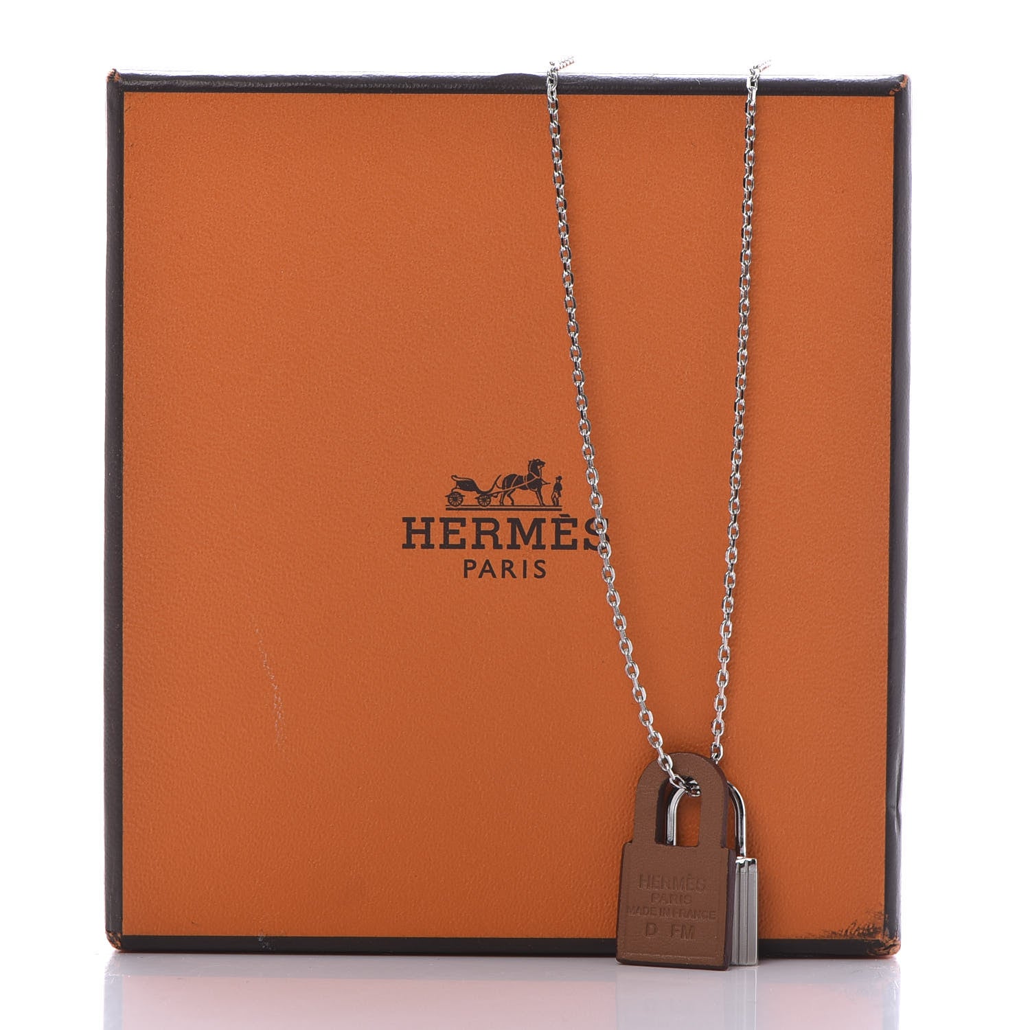 Hermes Swift Small O'Kelly Pendant Necklace Gold 7 of 7