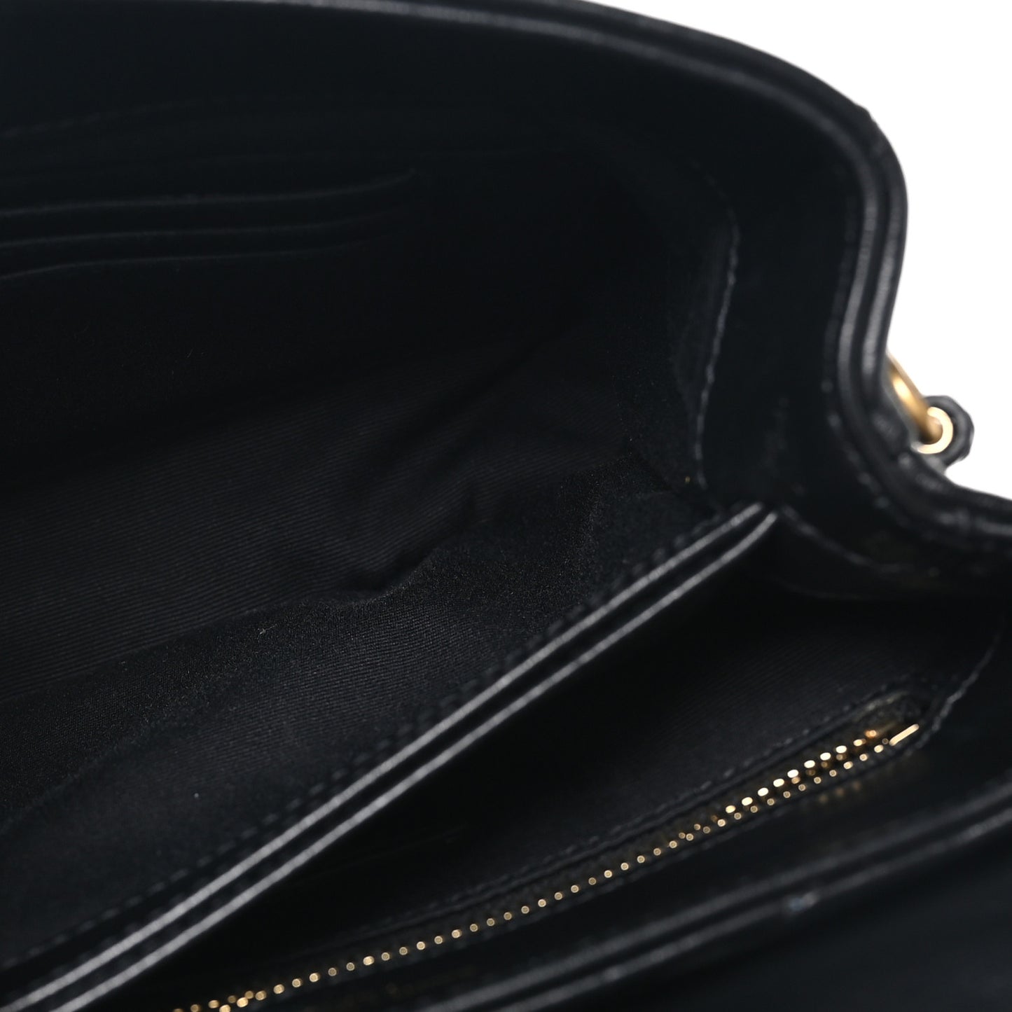 Calfskin Y Quilted Monogram Toy Loulou Crossbody Bag Black
