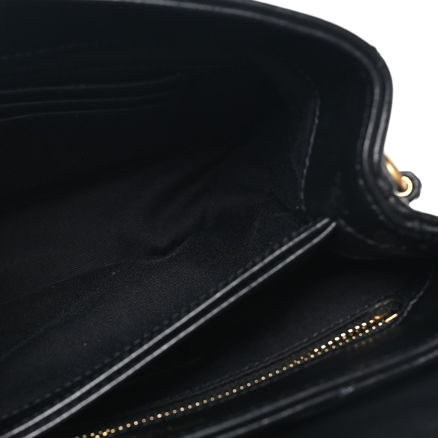 Saint Laurent Calfskin Y Quilted Monogram Toy Loulou Crossbody Bag Black 6 of 10