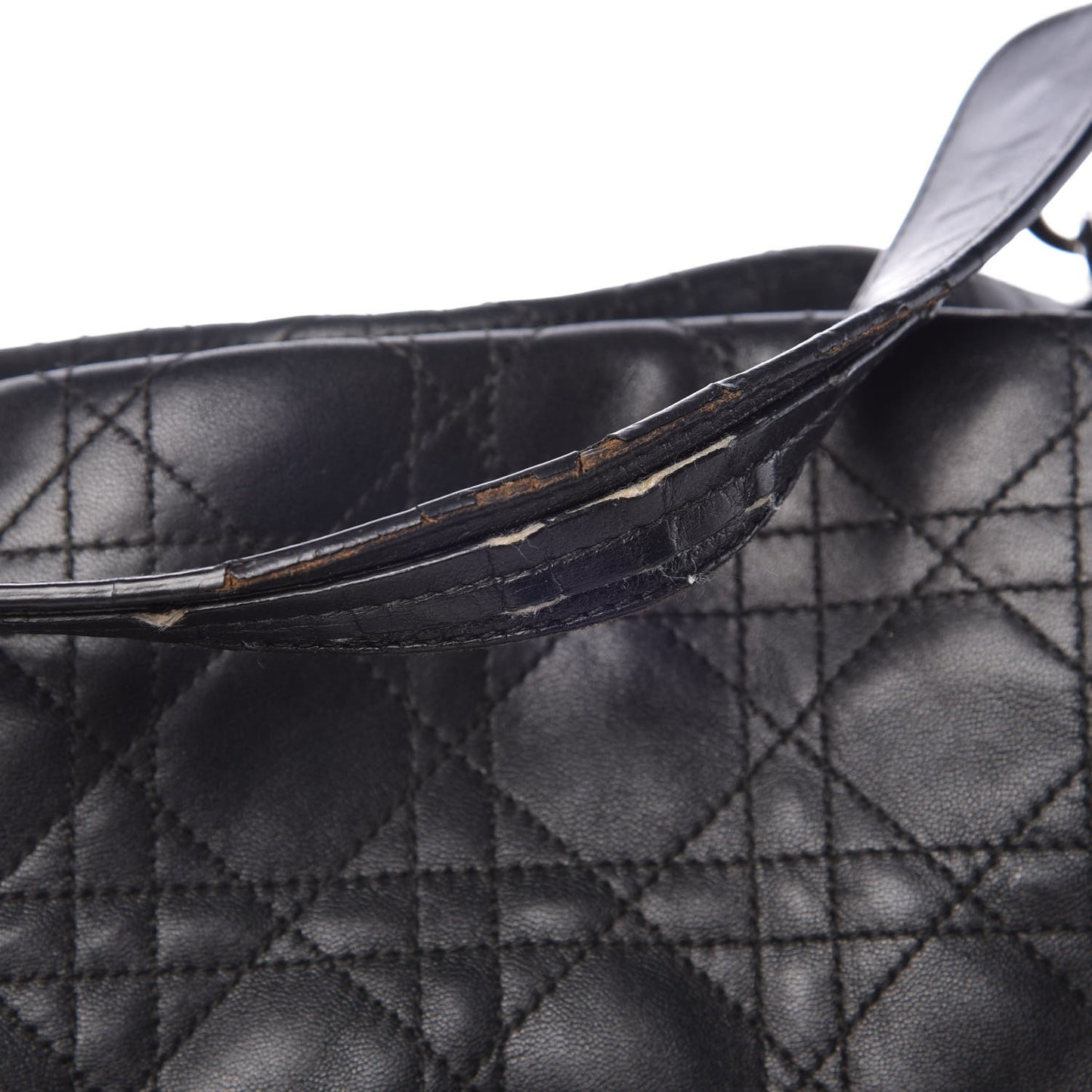 Lambskin Cannage Soft East West Tote Black