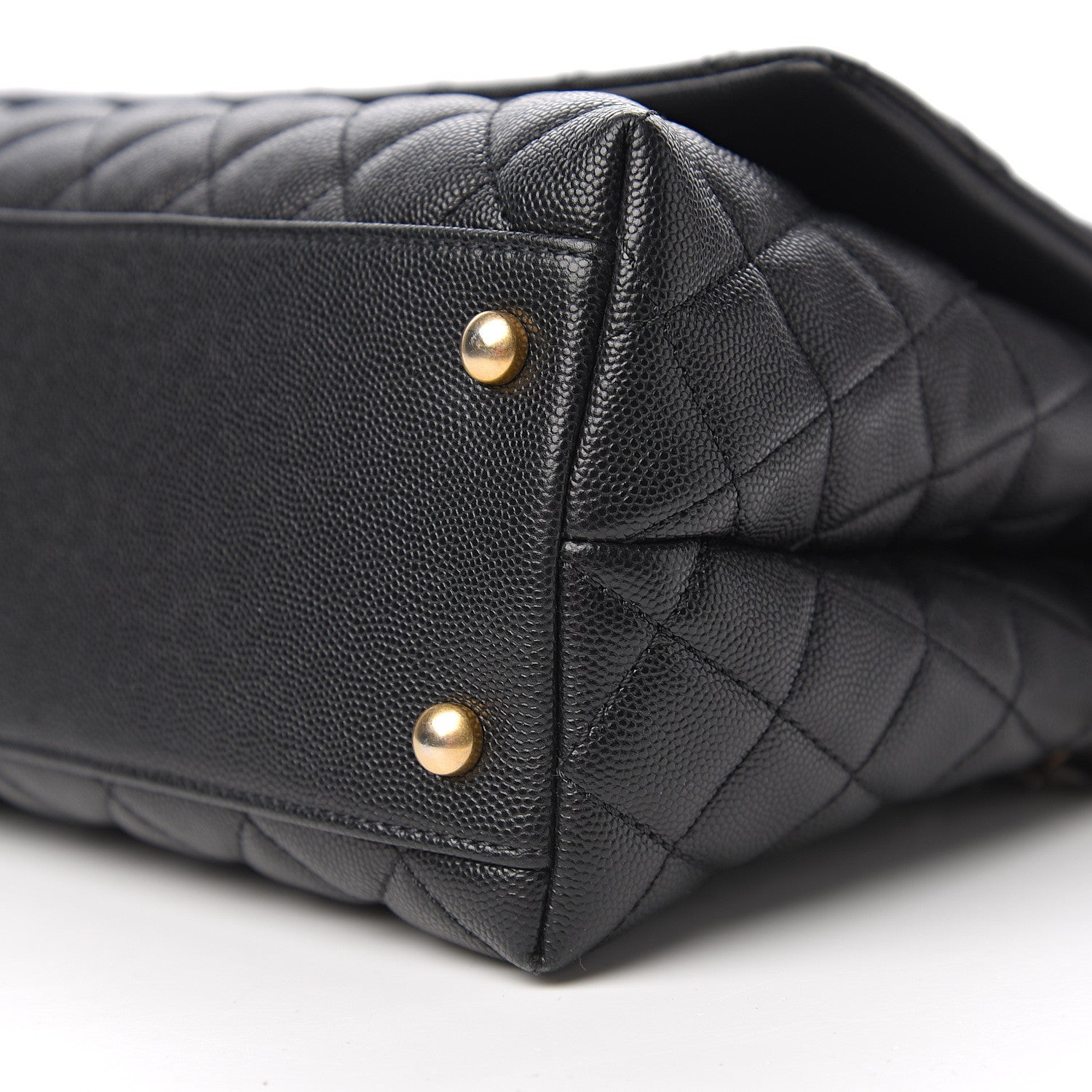 Chanel Caviar Lizard Embossed Quilted Small Coco Handle Flap Black 9 of 11