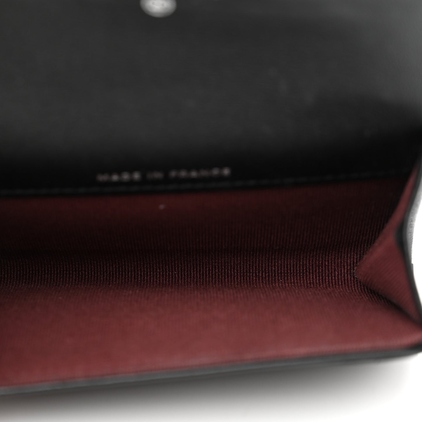 Lambskin Quilted Flap Card Holder Wallet Black