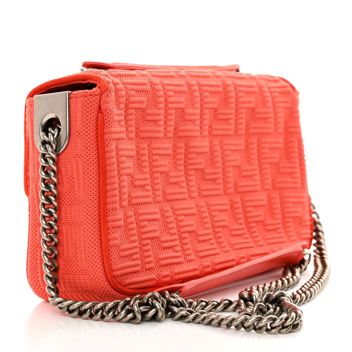 Fendi Technical Fabric FF Midi Chain Baguette Tulipano 3 of 14