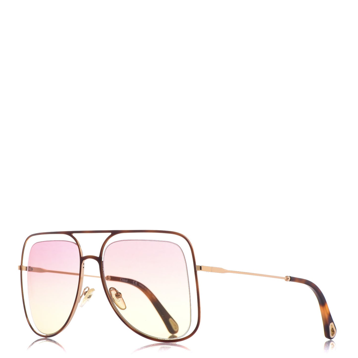 Poppy Aviator Sunglasses CE 130S Gold Havana