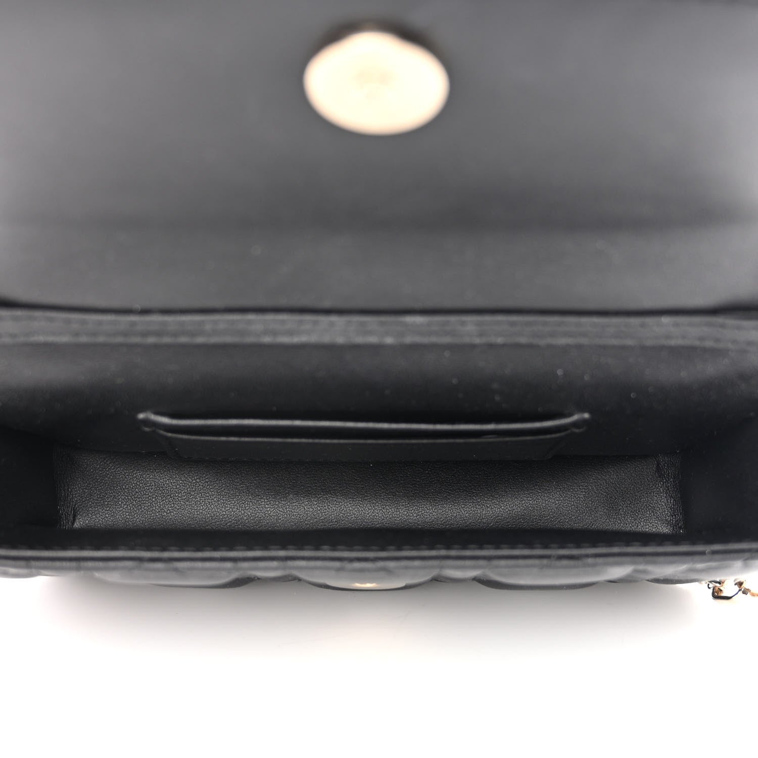 Christian Dior Lambskin Cannage Dior Talk Phone Pouch Black
