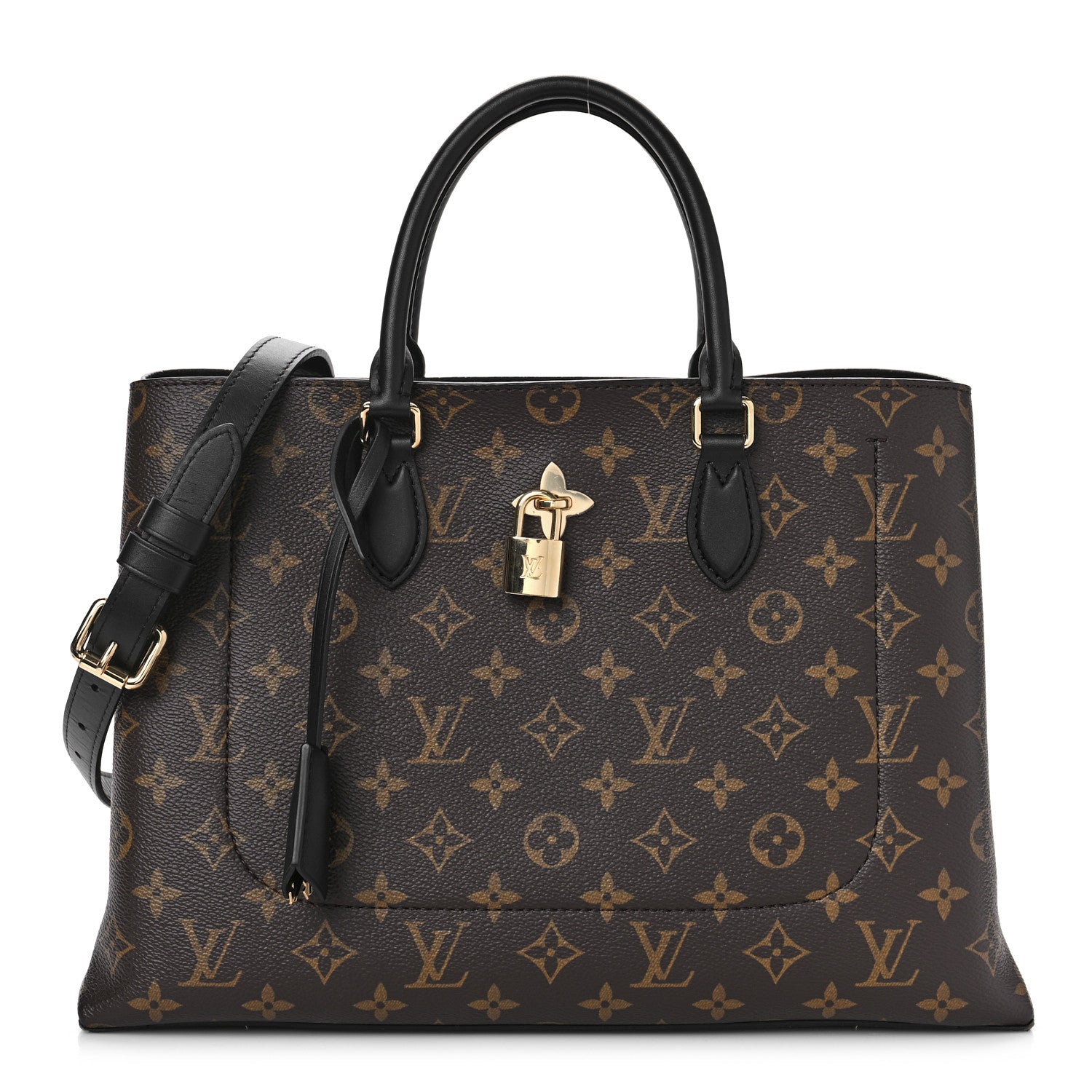 Louis Vuitton Monogram Flower Tote Black 2 of 8