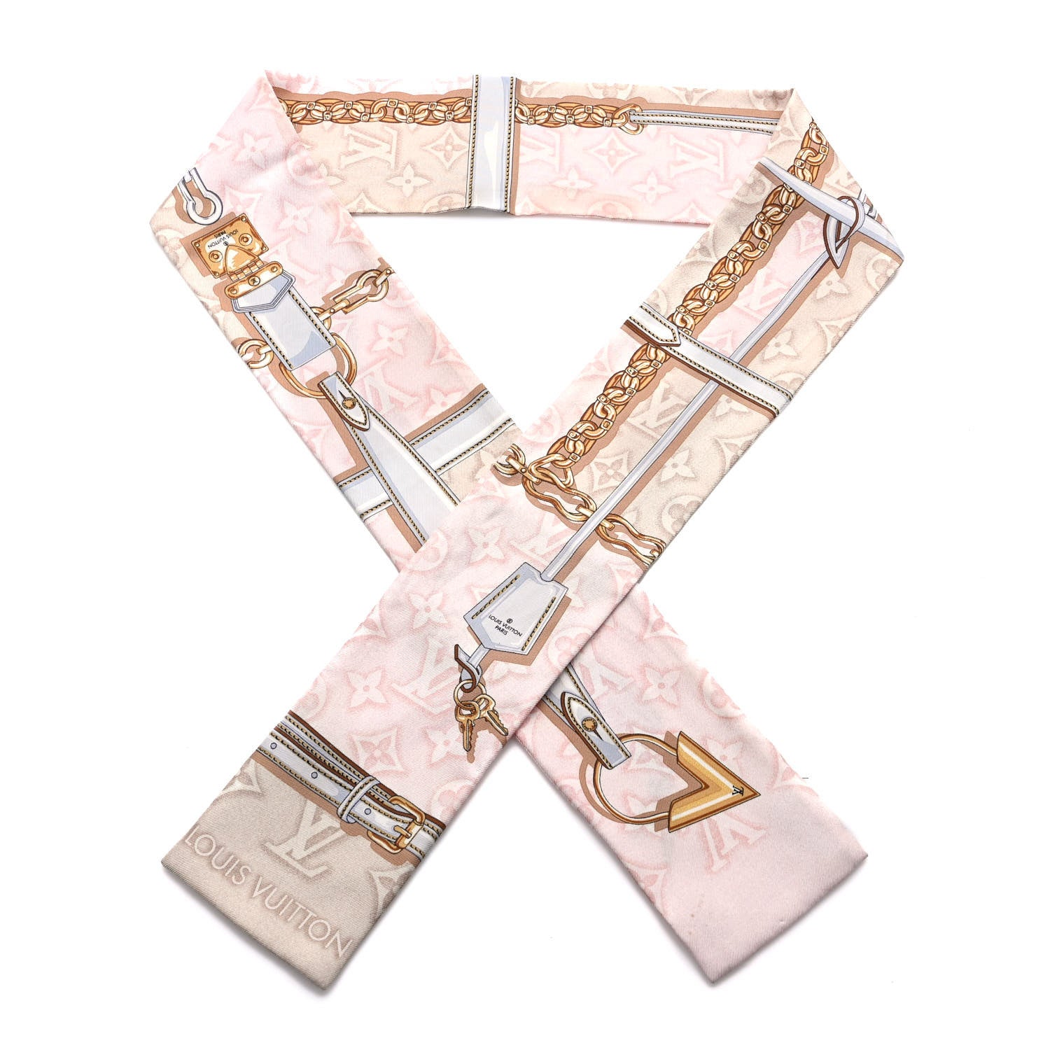 Louis Vuitton Silk Monogram Confidential Bandeau Light Pink 1 of 4