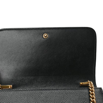 Balenciaga Grained Calfskin Logo Cash Phone Holder Wallet On Chain Black White 10 of 10