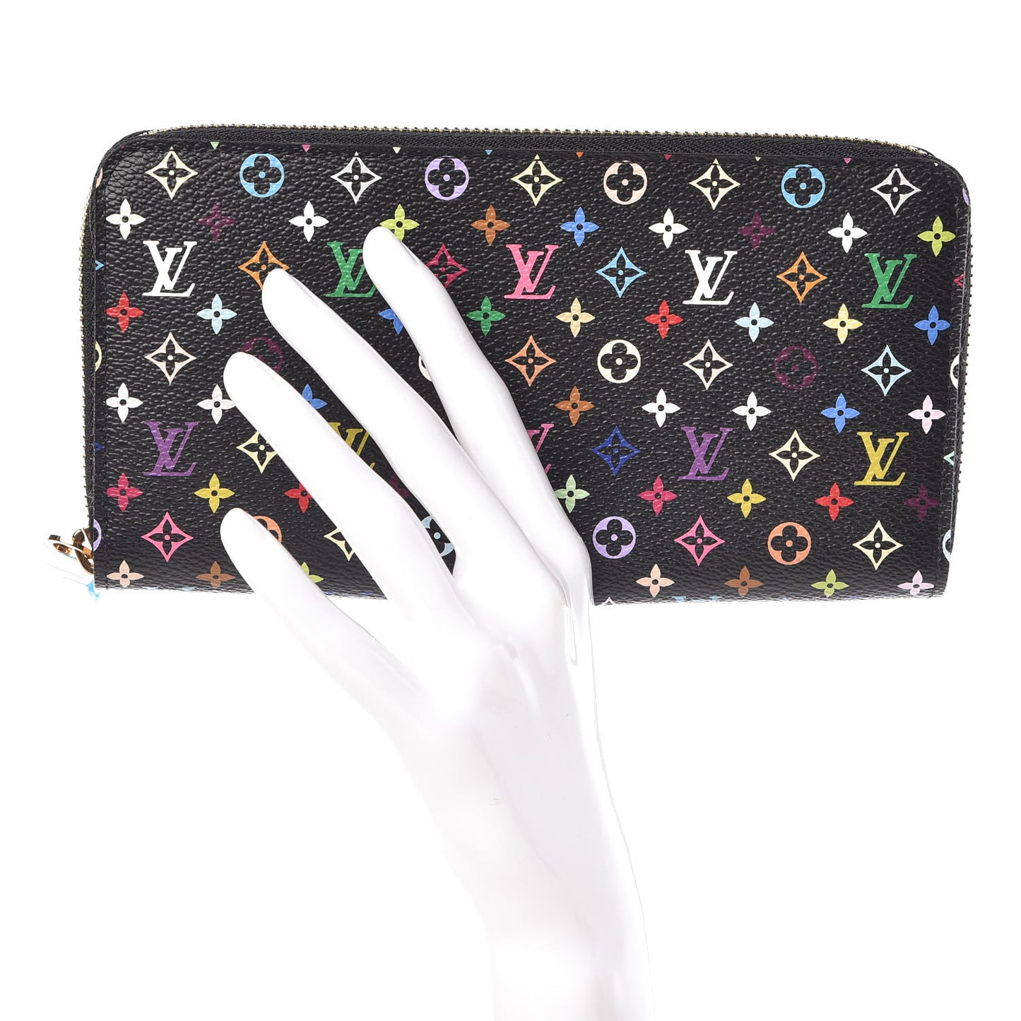Monogram Multicolor Zippy Wallet Black Violet