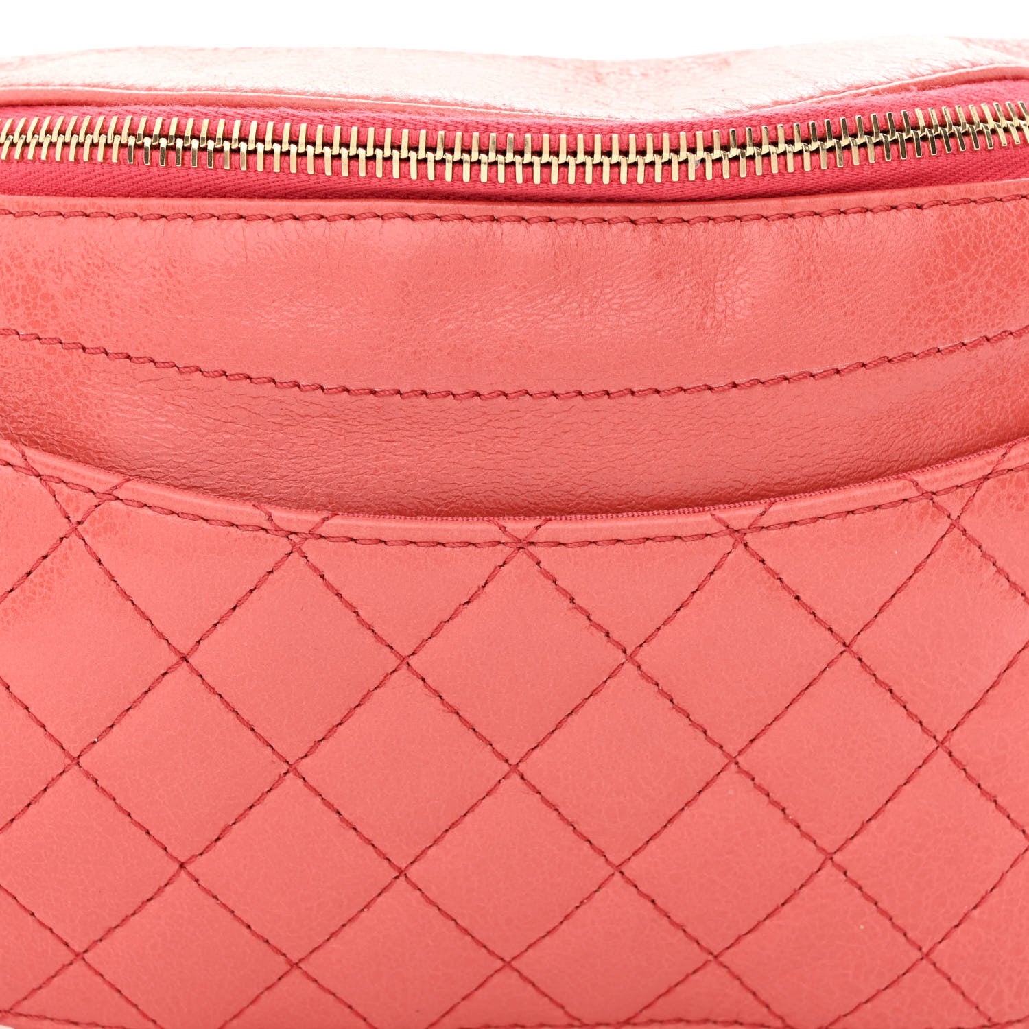 Chanel Crumpled Lambskin Quilted Bi Waist Bag Fanny Pack Pink 8 of 10