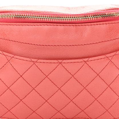 Chanel Crumpled Lambskin Quilted Bi Waist Bag Fanny Pack Pink 8 of 10