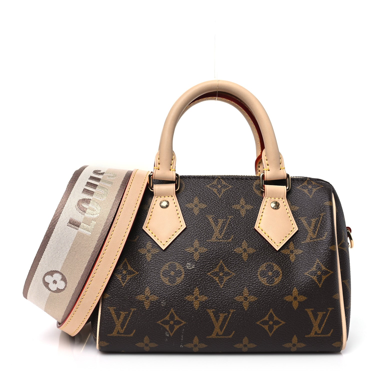 Louis Vuitton Monogram Speedy Bandouliere 20 Beige 1 of 11