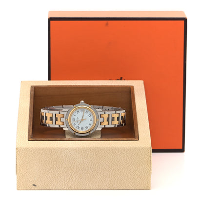 Hermes Stainless Steel 24mm Clipper Quartz Watch Gold 5 of 5