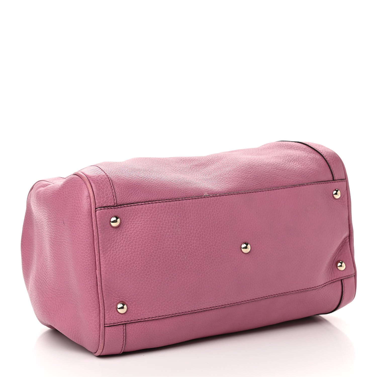 Gucci Pebbled Calfskin Medium Soho Boston Fresia Rose 4 of 12