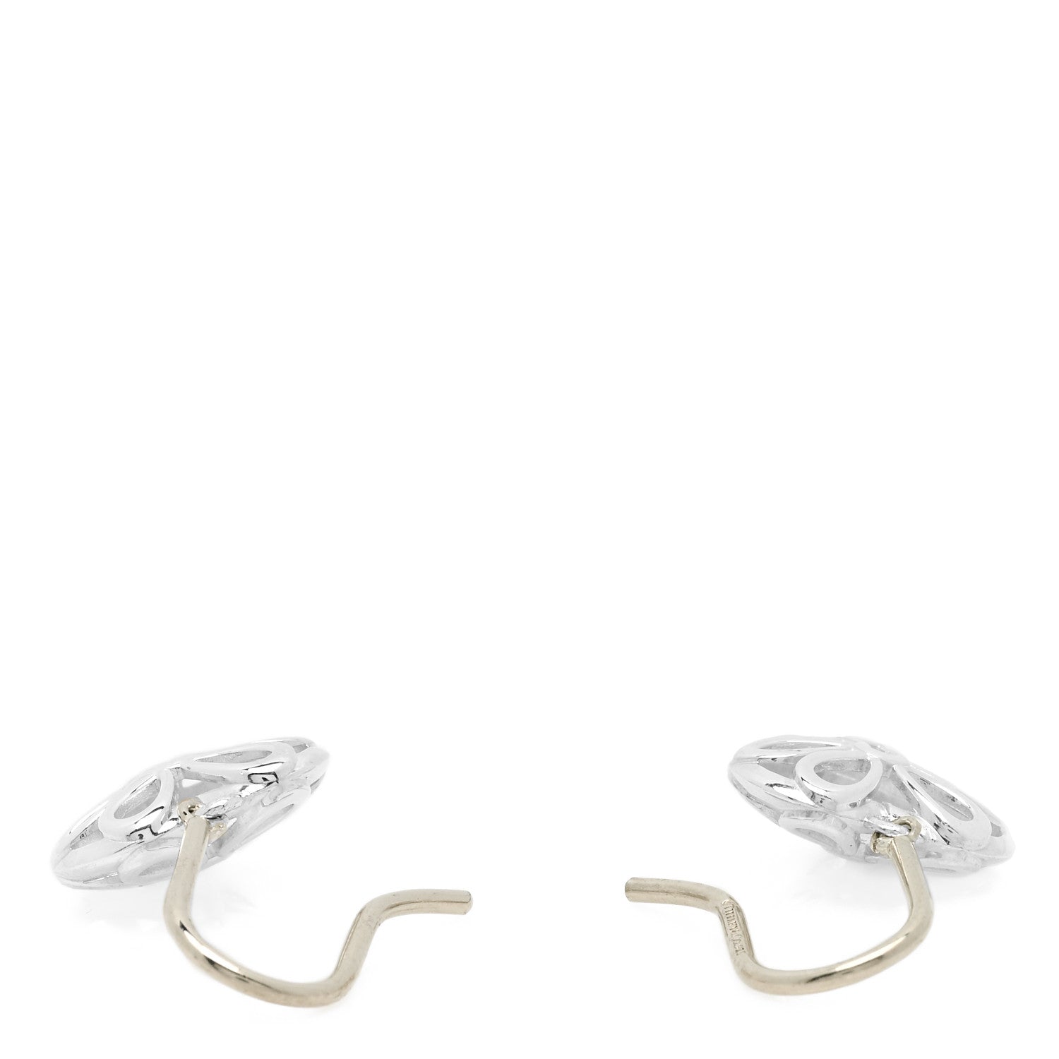 Tiffany Sterling Silver Enchant Heart Drop Earrings 3 of 4