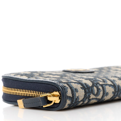 Christian Dior Oblique 30 Montaigne Zip Around Wallet Blue 9 of 12