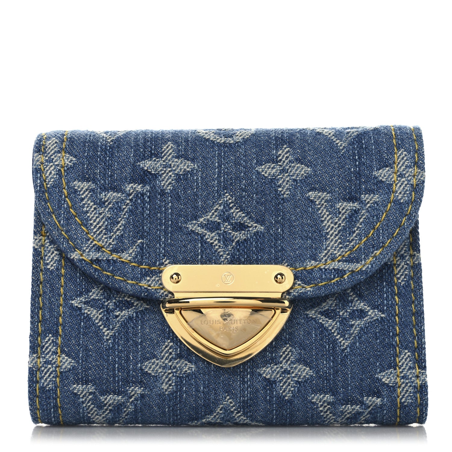 Louis Vuitton Denim Amelia Compact Wallet Blue 1 of 8