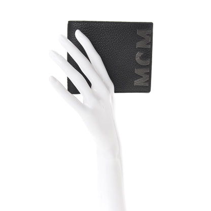 MCM Grained Calfskin Logo Bi-Fold Wallet Black 2 of 6