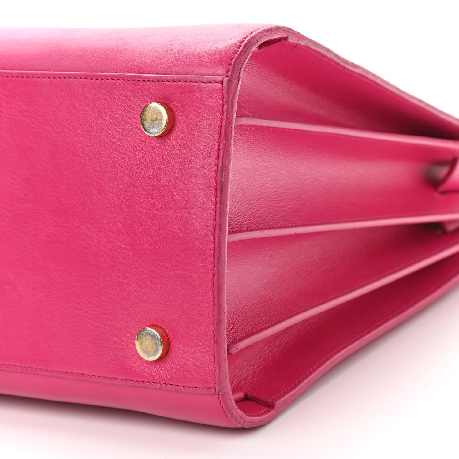 Saint Laurent Calfskin Small Sac De Jour Lipstick Fuchsia 10 of 22