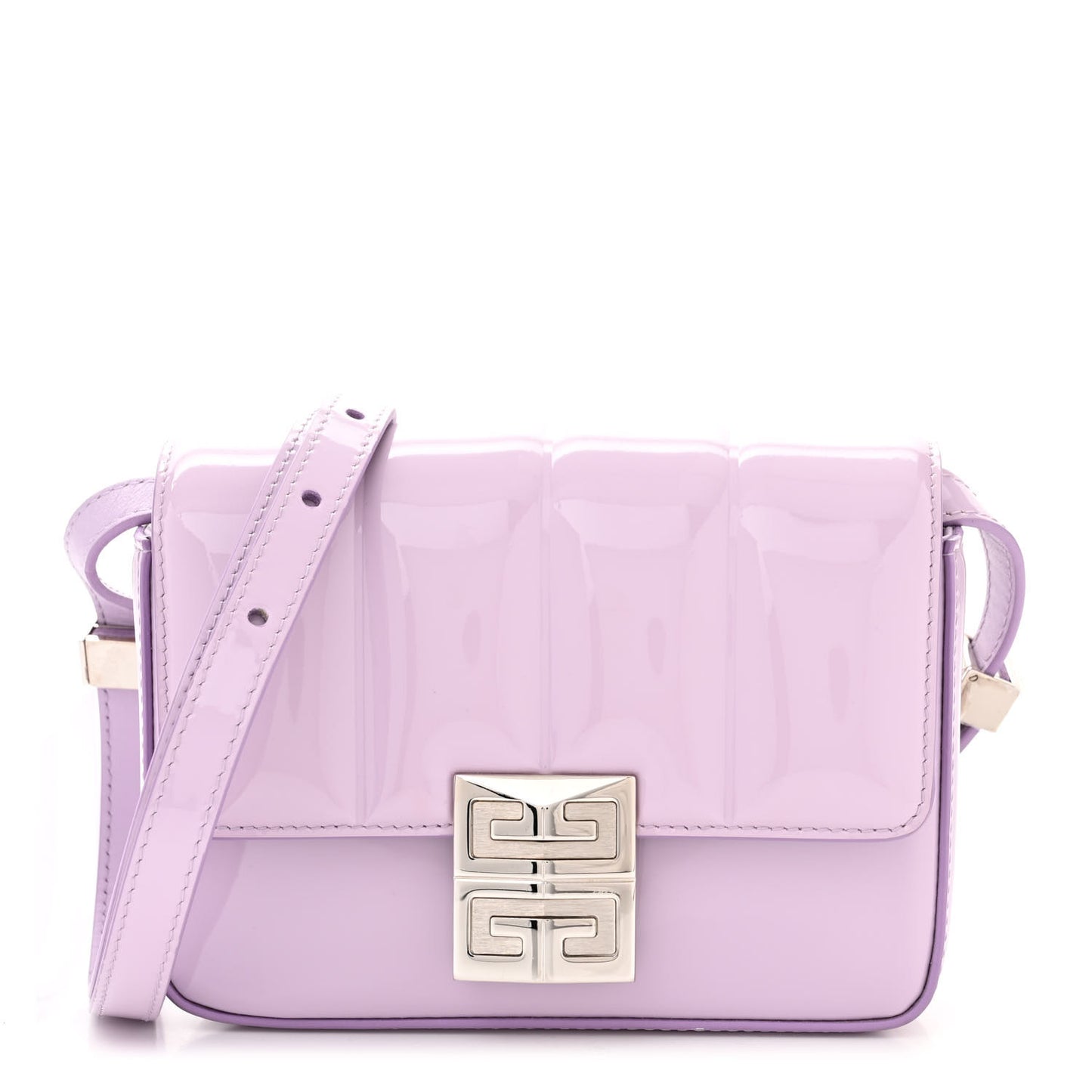 Patent 4G Small Padded Crossbody Bag Lilac