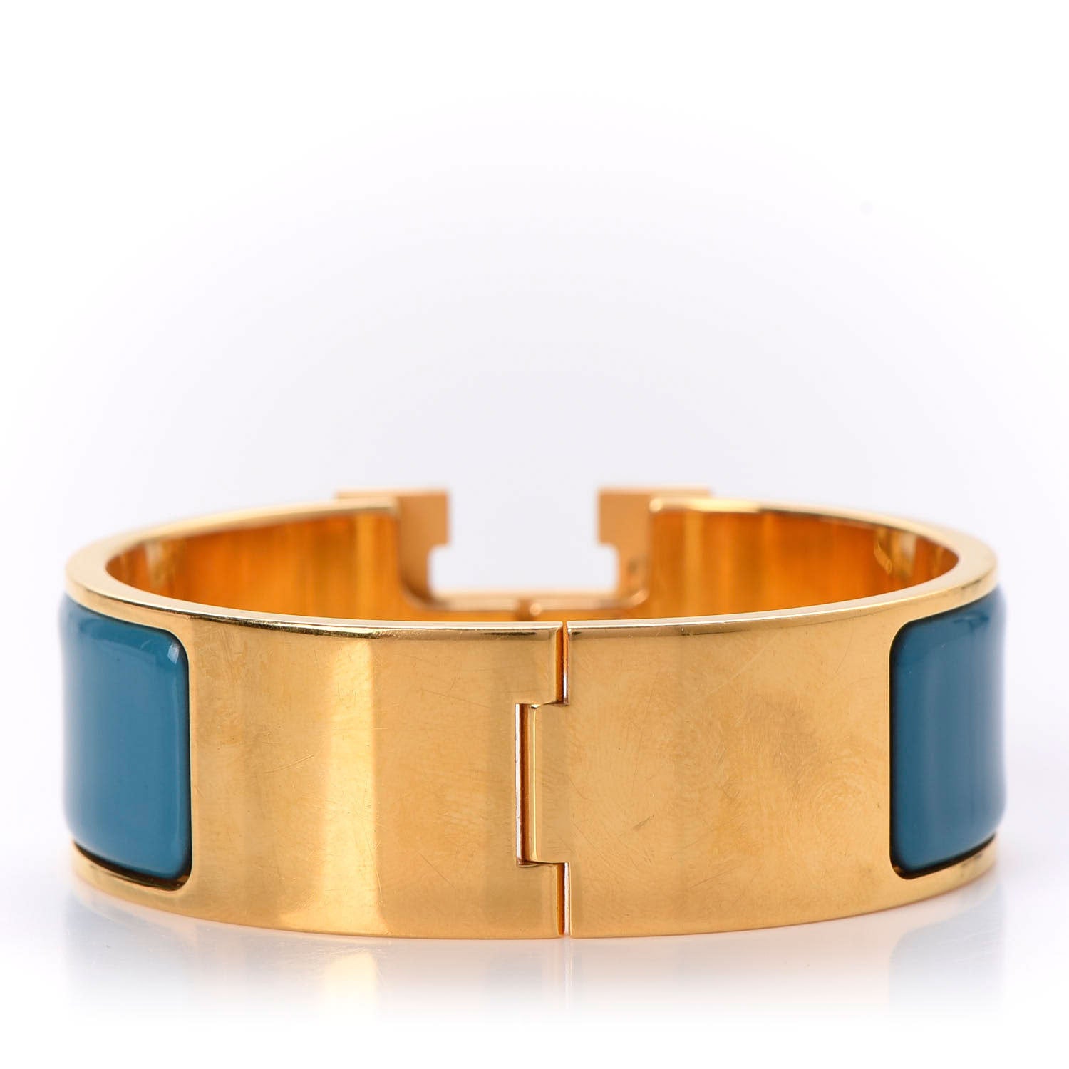 Hermes Enamel Wide Clic Clac H Bracelet PM Bleu Indien 2 of 4
