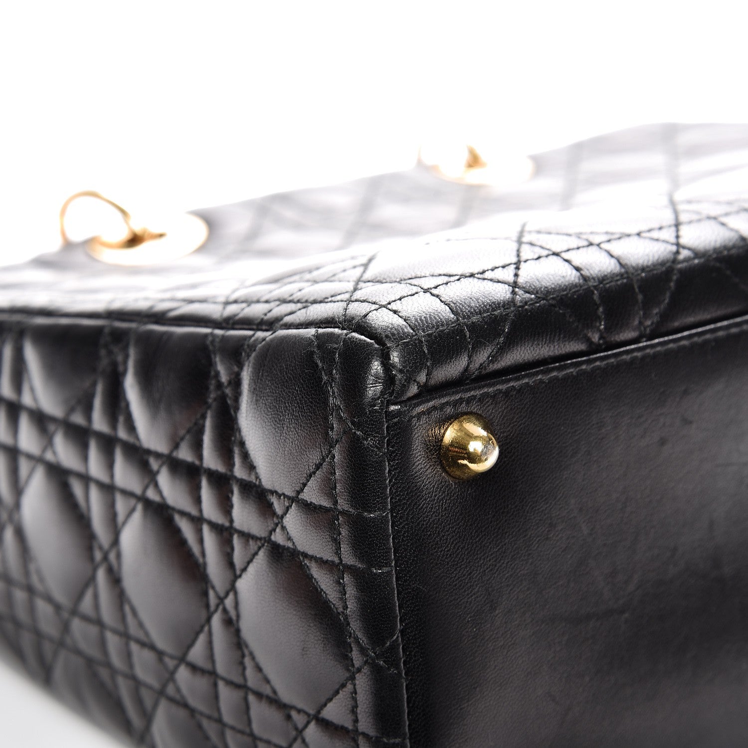 Christian Dior Lambskin Cannage Large Lady Dior Black 11 of 12
