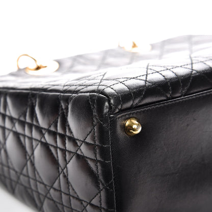 Christian Dior Lambskin Cannage Large Lady Dior Black 11 of 12