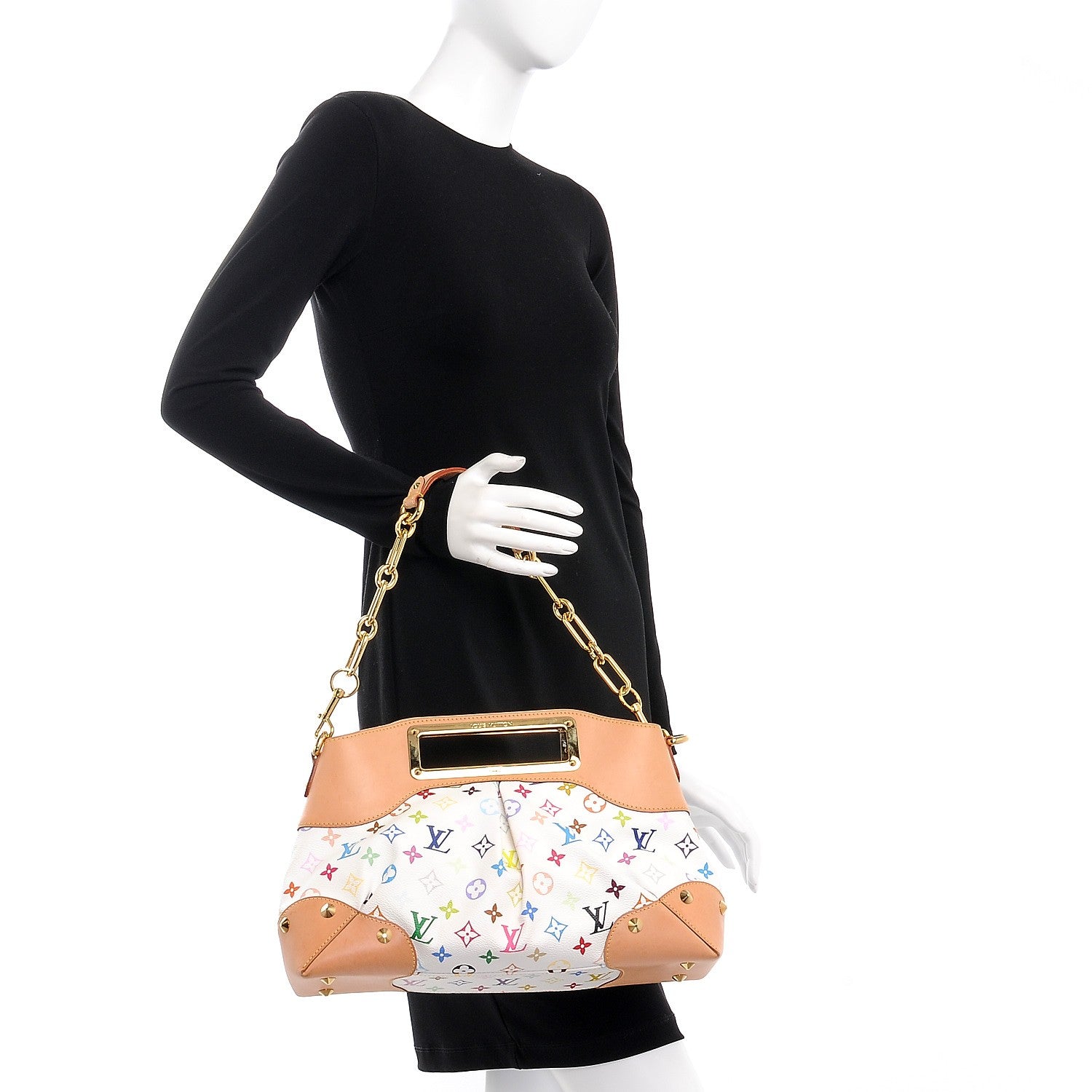 Louis Vuitton Monogram Multicolor Judy MM White 2 of 13