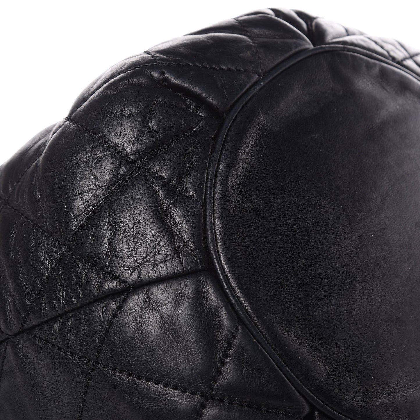 Lambskin Quilted Cloudy Bundle Hobo Black