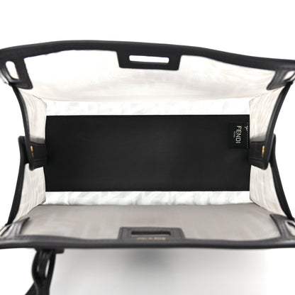 Fendi Mesh Vitello Century FF 1974 Mini Peekaboo Defender Cover Azzurro Black Ebano 5 of 10