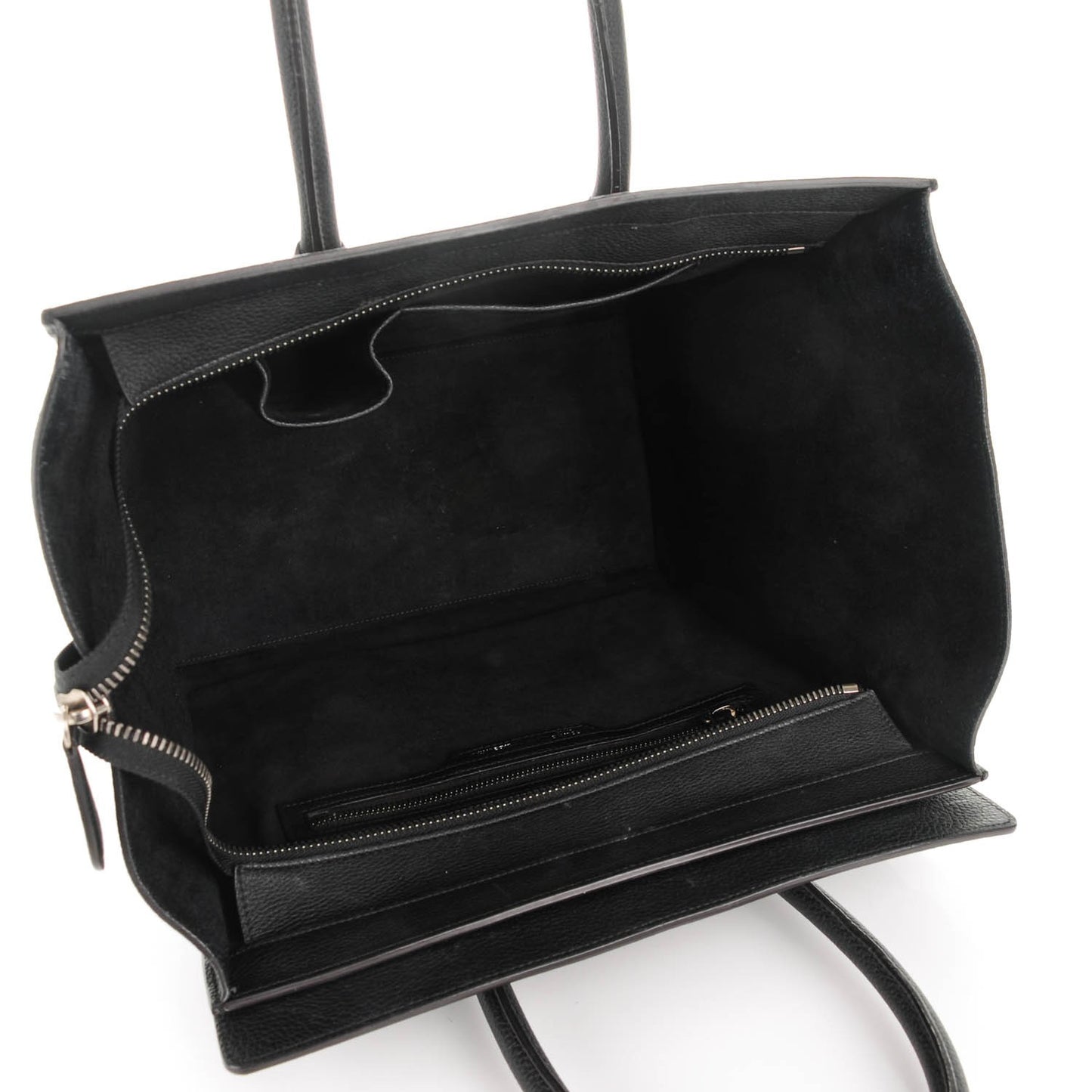 Drummed Calfskin Mini Luggage Black