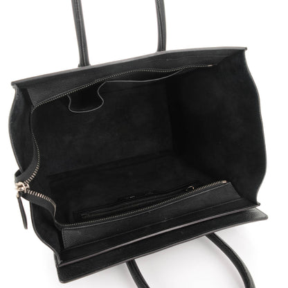 Celine Drummed Calfskin Mini Luggage Black 5 of 11