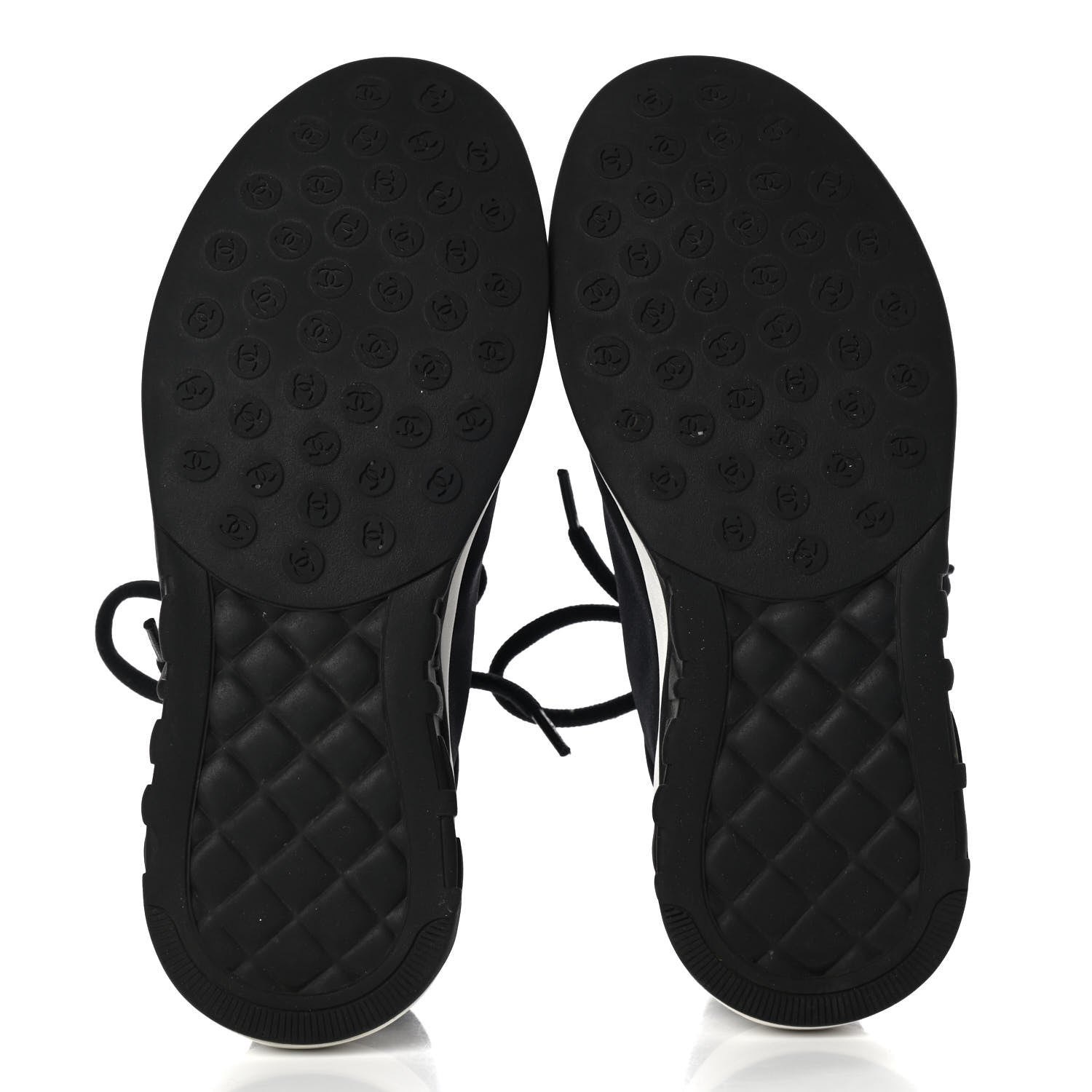 Chanel Lycra Womens CC Sneakers 36 Black 5 of 7
