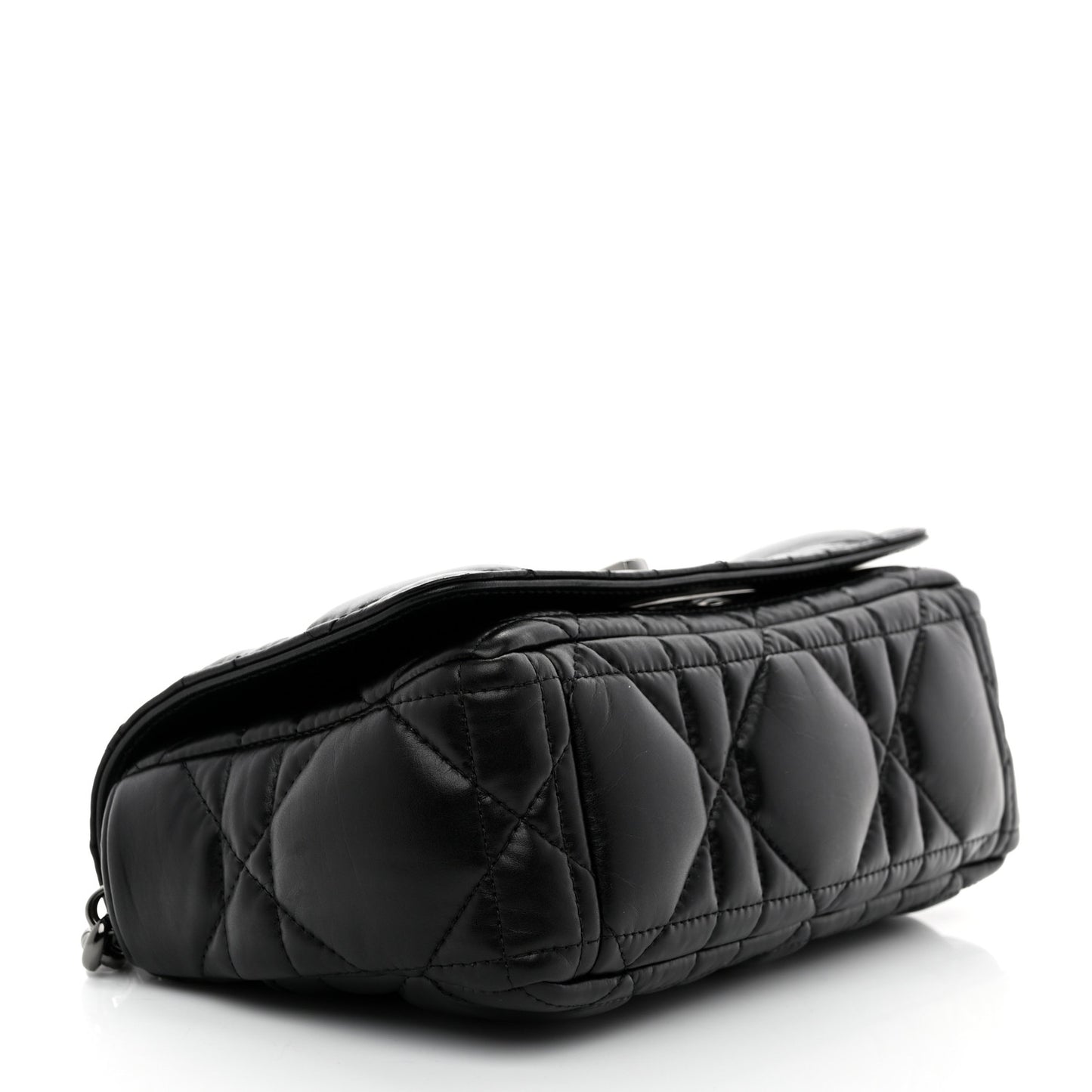 Calfskin Macrocannage Small Caro Bag Black