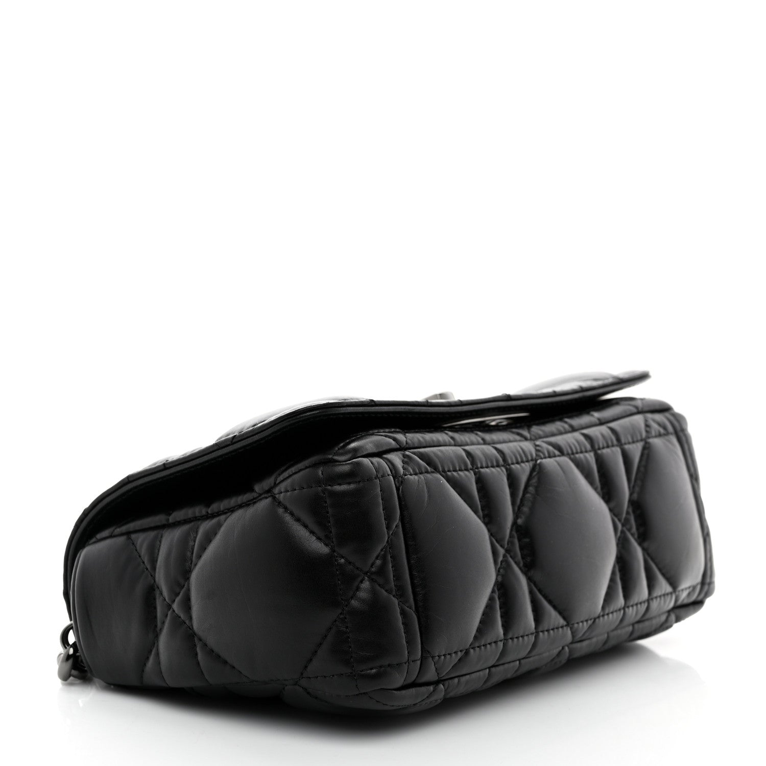 Christian Dior Calfskin Macrocannage Small Caro Bag Black 4 of 10
